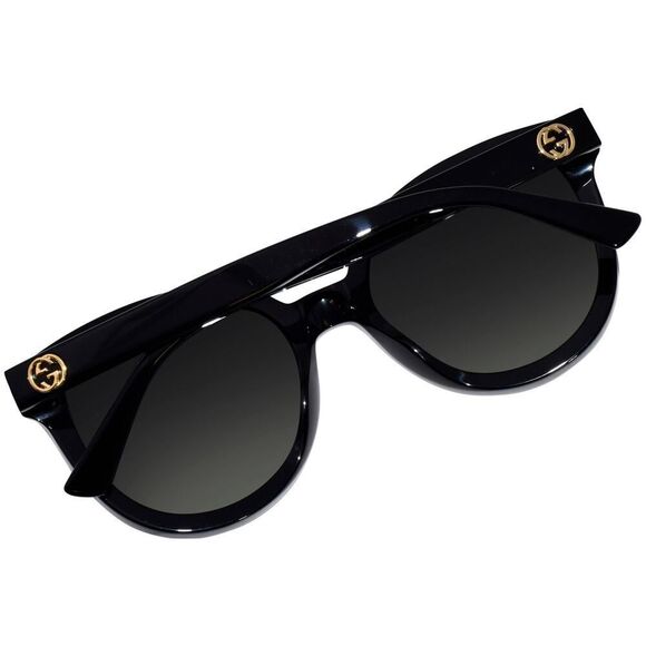 NEW Gucci Sunglasses GG1315S 002 Shiny Black/Grey Polarized Women Authentic main image 7